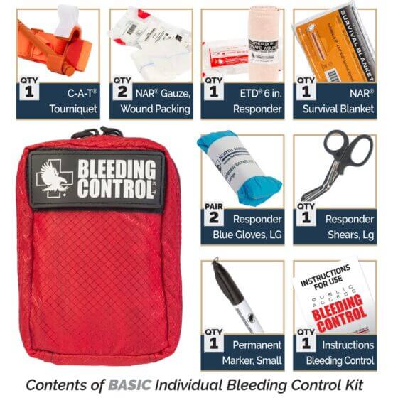 Public Access Individual Bleeding Control Kit - Nylon