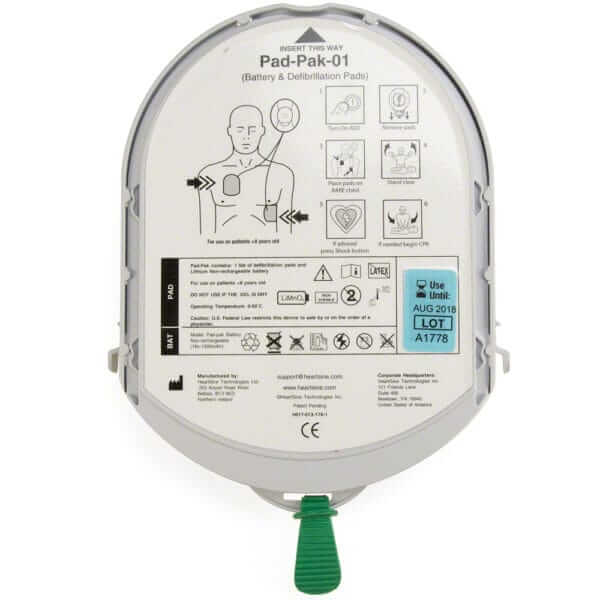 HeartSine Pad-Pak-Adult Pads + Battery Cartridge for HeartSine Samaritan AED