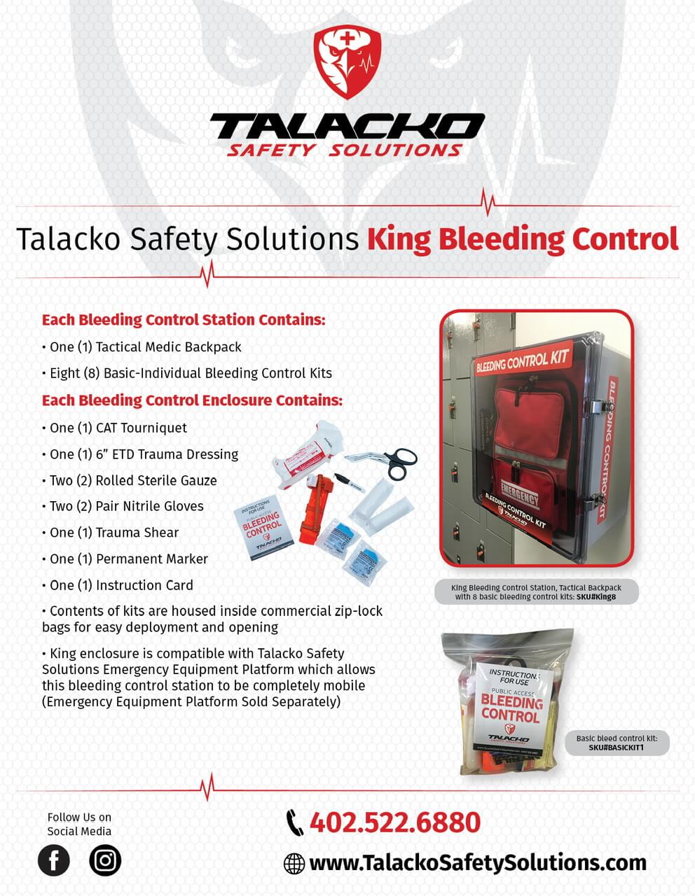 Public Access Bleeding Control Station-8 Bleeding Control Kits